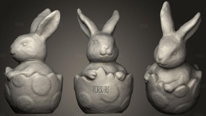 Easter Bunny Scan 3d stl модель для ЧПУ